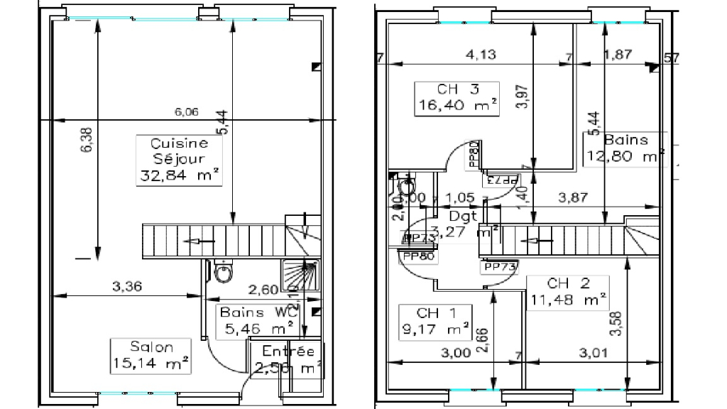 Appartement de 110m2 - 5 pièces - Reims