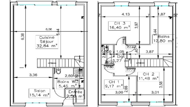 Appartement de 110m2 - 5 pièces - Reims