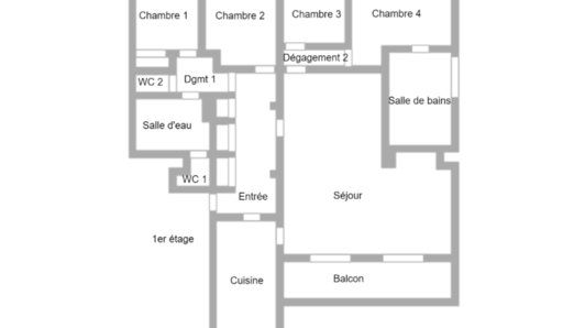 Appartement de 136m2 - 5 pièces - Reims - Quartier Libergier - Chanzy