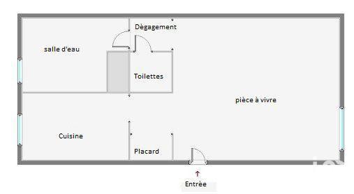 Appartement de 38m2 - 2 pièces - Reims - Quartier Avenue De Laon - La Neuvillette