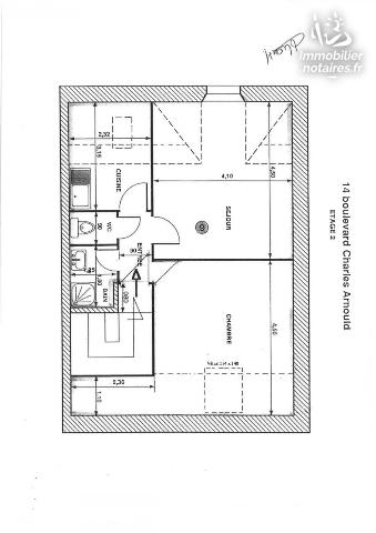 Appartement de 38m2 - 2 pièces - Reims - Quartier Charles Arnould