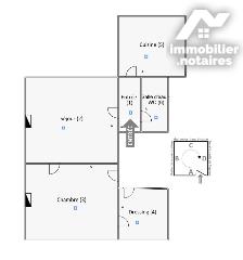 Appartement de 52m2 - 2 pièces - Reims