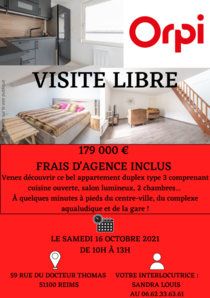 Appartement de 59m2 - 3 pièces - Reims - Quartier Place Luton