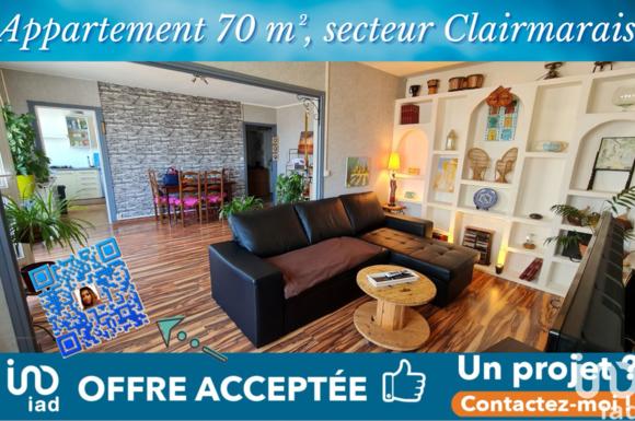 Appartement de 70m2 - 4 pièces - Reims - Quartier Clairmarais