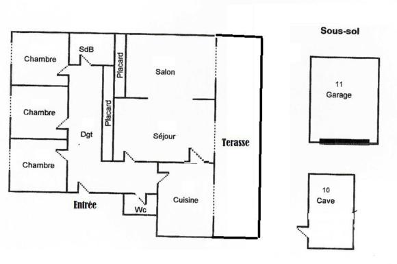 Appartement de 85m2 - 4 pièces - Reims - Quartier Centre Ville - Clairmarais