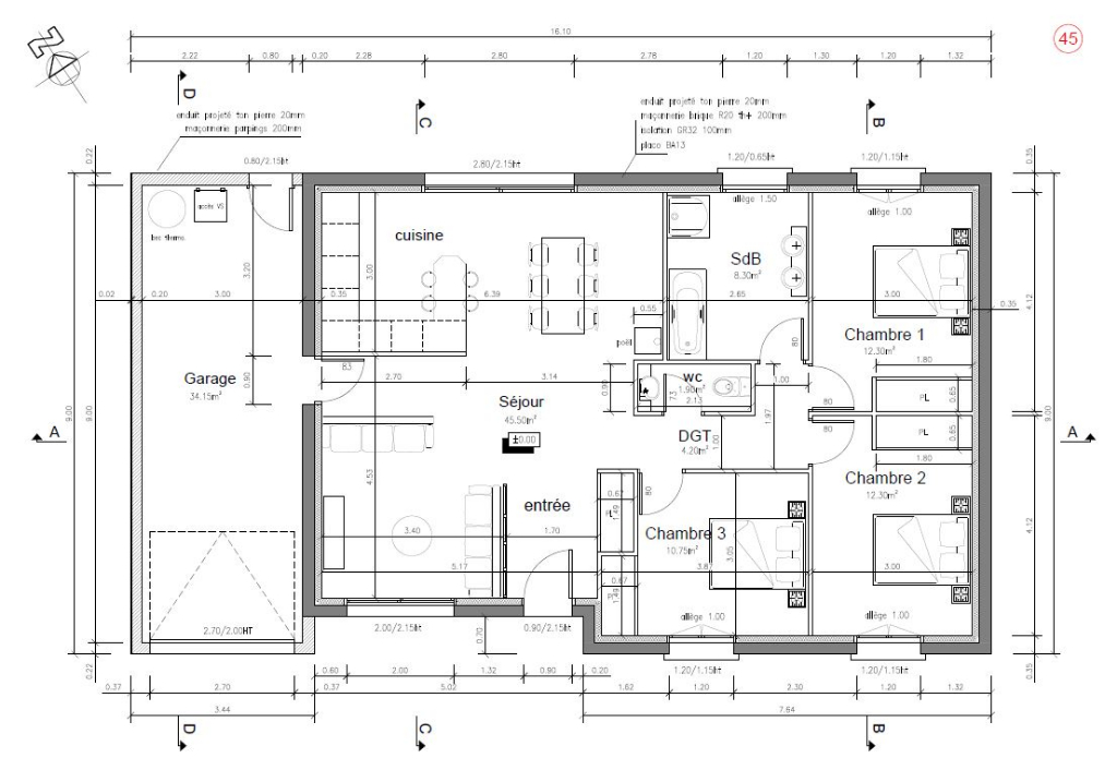 Maison de 100m2 - 4 pièces - Reims