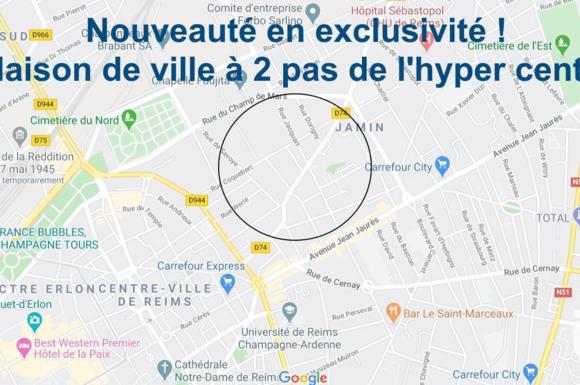 Maison de 77m2 - 4 pièces - Reims - Quartier Jamin