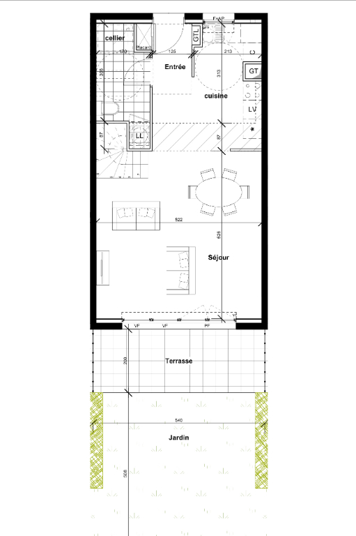 Maison de 87m2 - 4 pièces - Reims - Quartier Place Luton